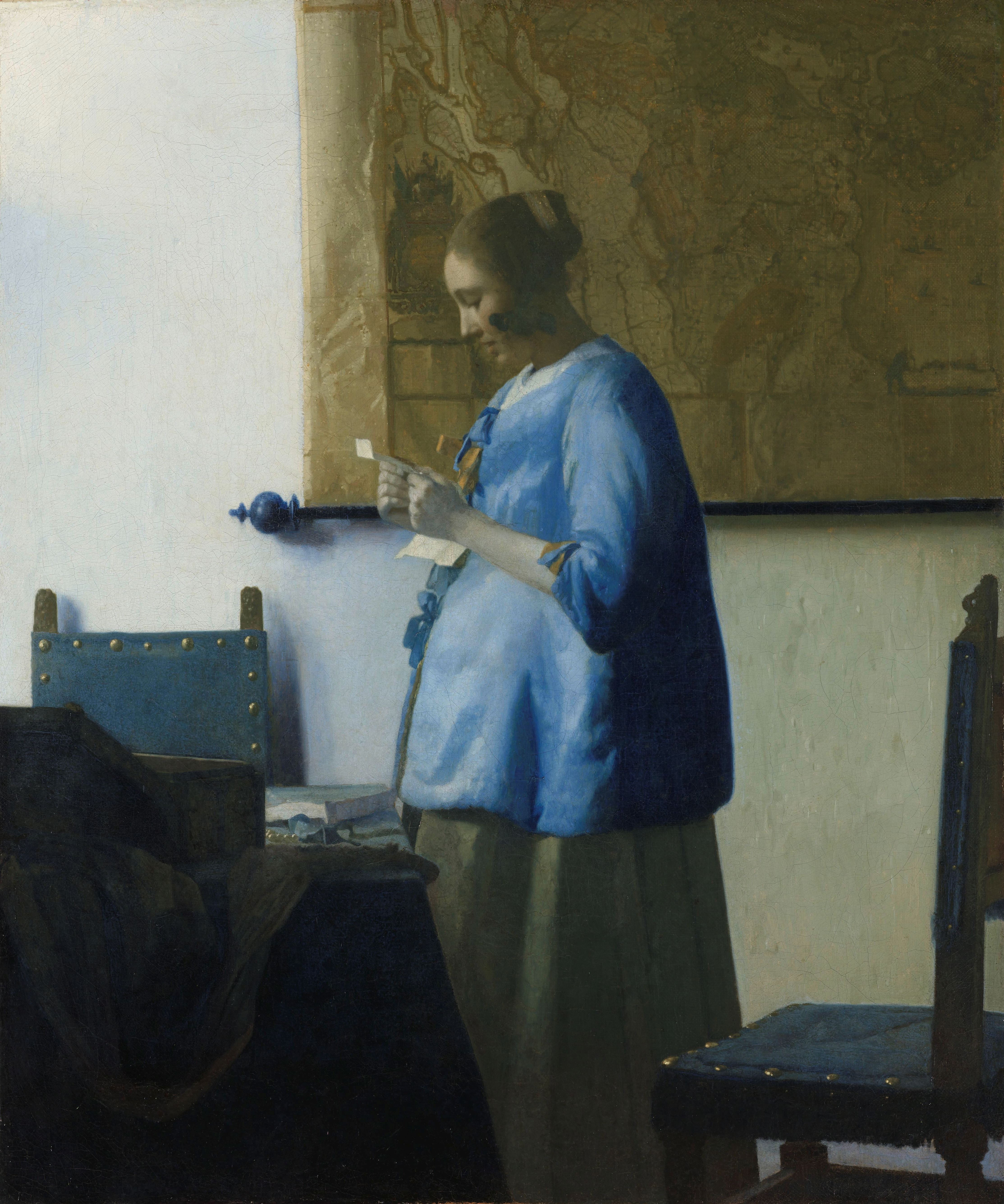 Woman Reading a Letter, Johannes Vermeer